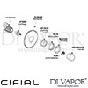 Cifial Viva Wall Stop Valve Dimension